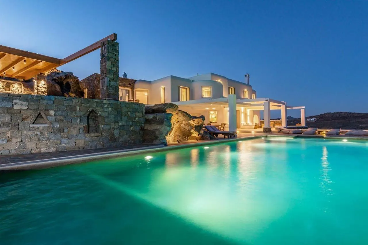 Gorgeous Mykonos Villa 12 Bedrooms Villa Nova Light Private Pool Panoramic Sea Views Elia Elia  0*, Elia (Mykonos)