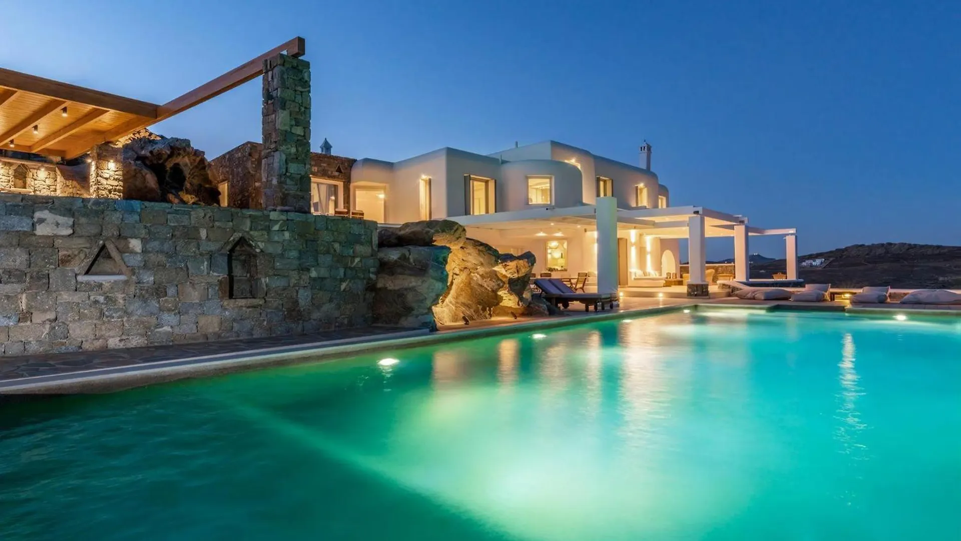 Gorgeous Mykonos Villa 12 Bedrooms Villa Nova Light Private Pool Panoramic Sea Views Elia Elia  0*, Elia (Mykonos) Grekland